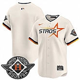Men's Houston Astros Blank Cream 2025 City Connect Limited Stitched Jersey Dzhi,baseball caps,new era cap wholesale,wholesale hats